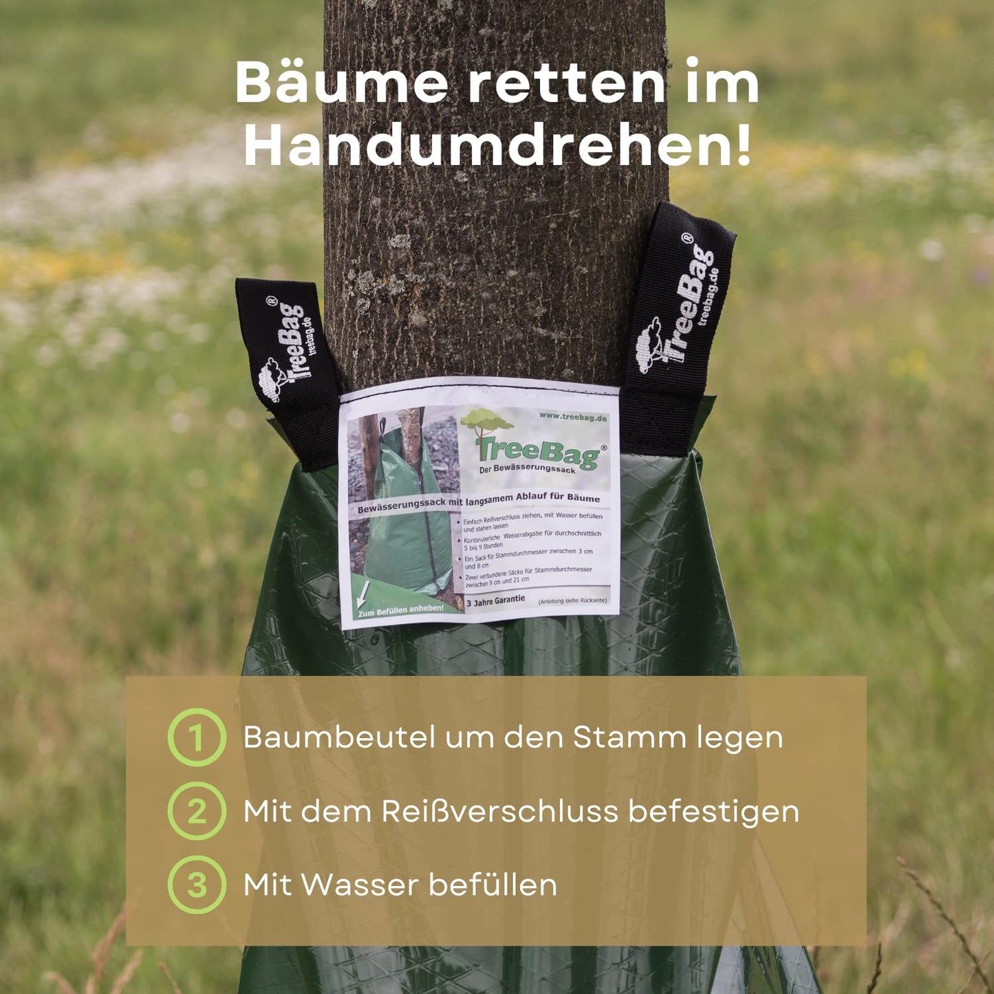 Treebag PVC XL Bewässerungssack Grün