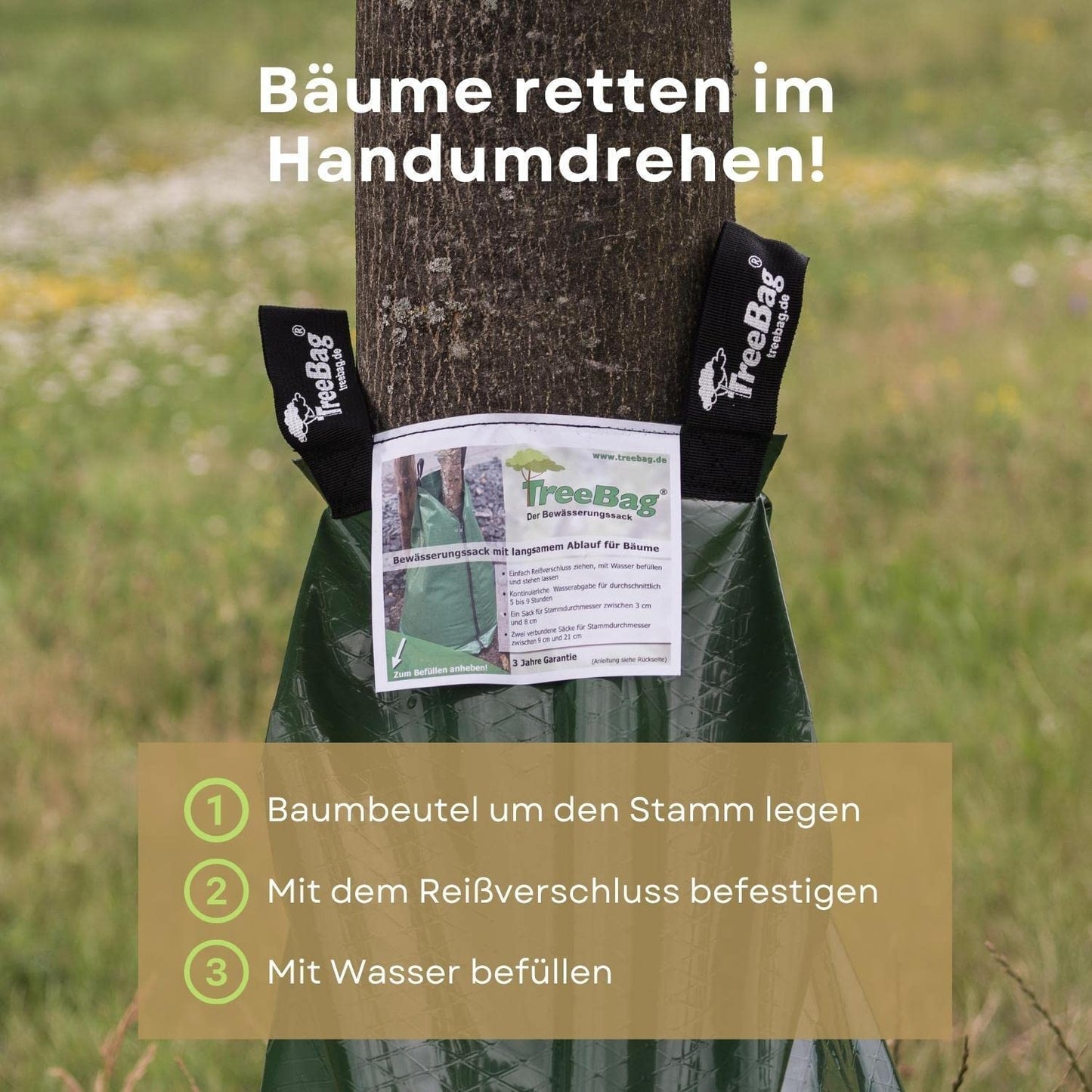Treebag PE Bewässerungssack Grün