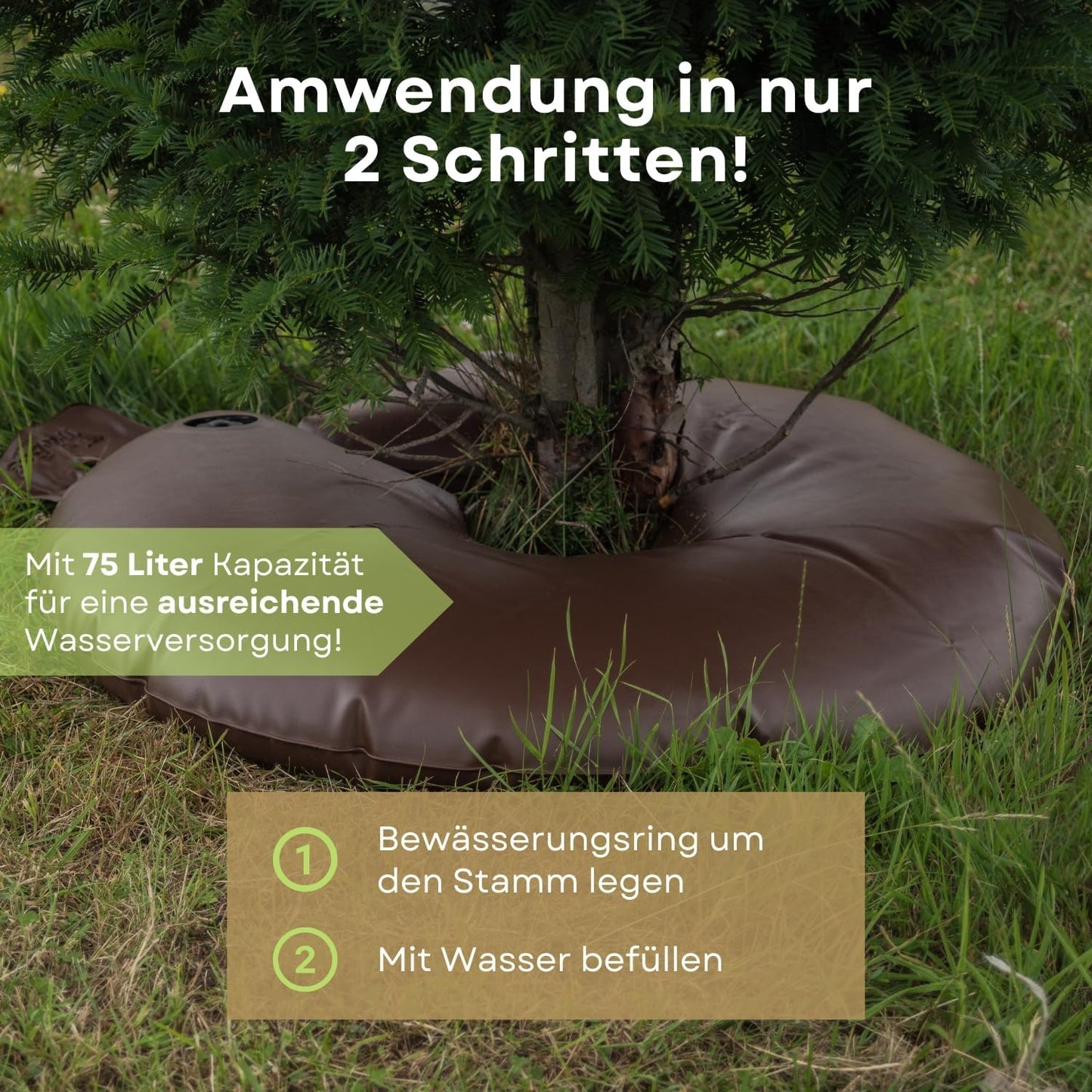 Treebag Bewässerungsring 75L Braun zur Baumbewässerung