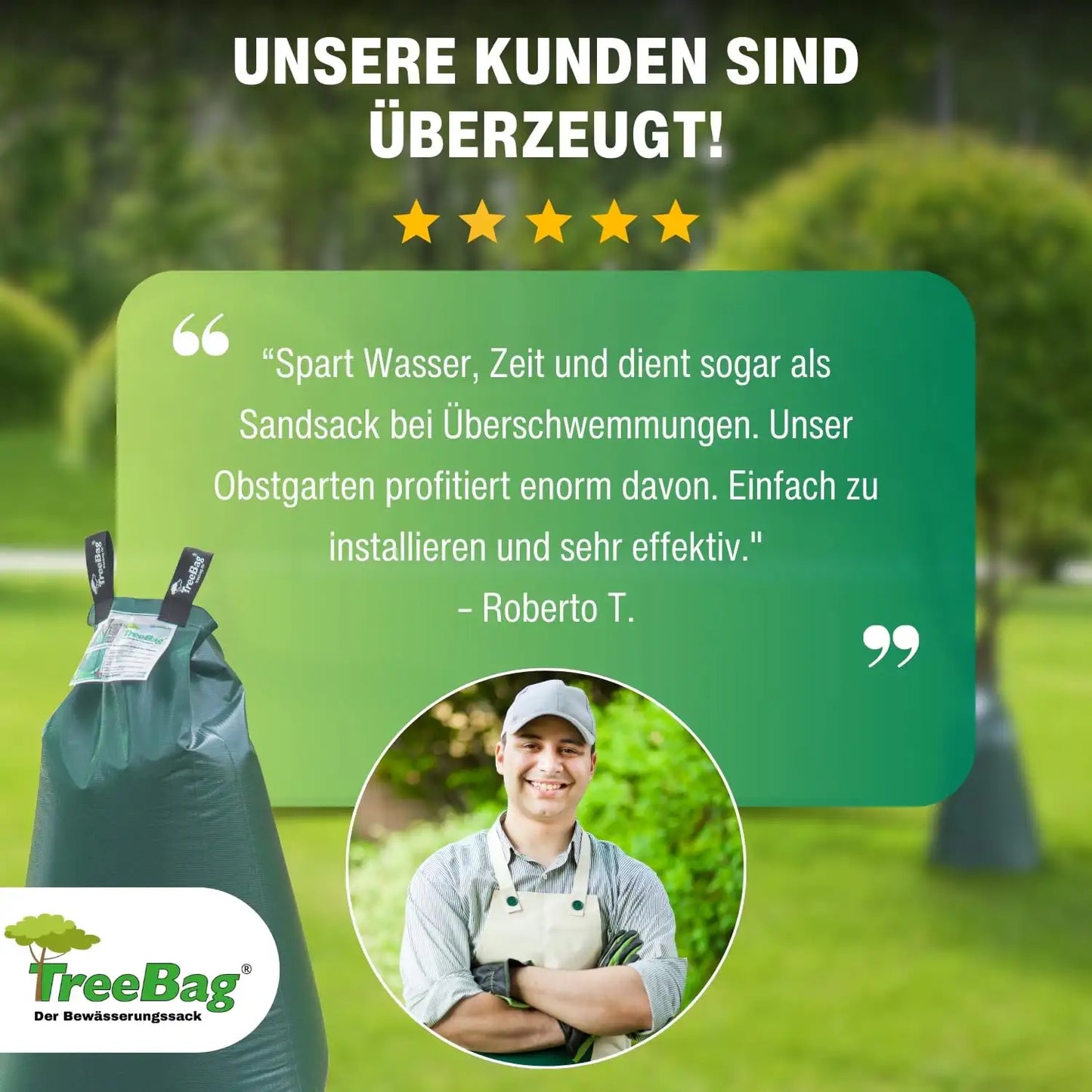 Treebag PVC XL Bewässerungssack 100L Grün zur Baumbewässerung: Unsere Kunden sind überzeugt!
