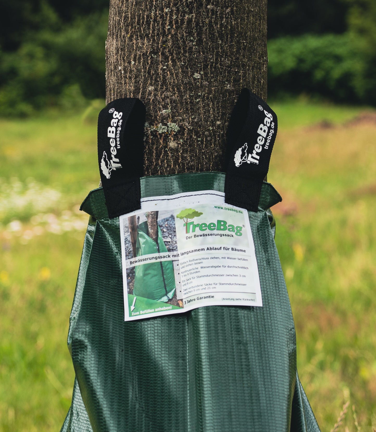 Etikett mit TreeBag Logo