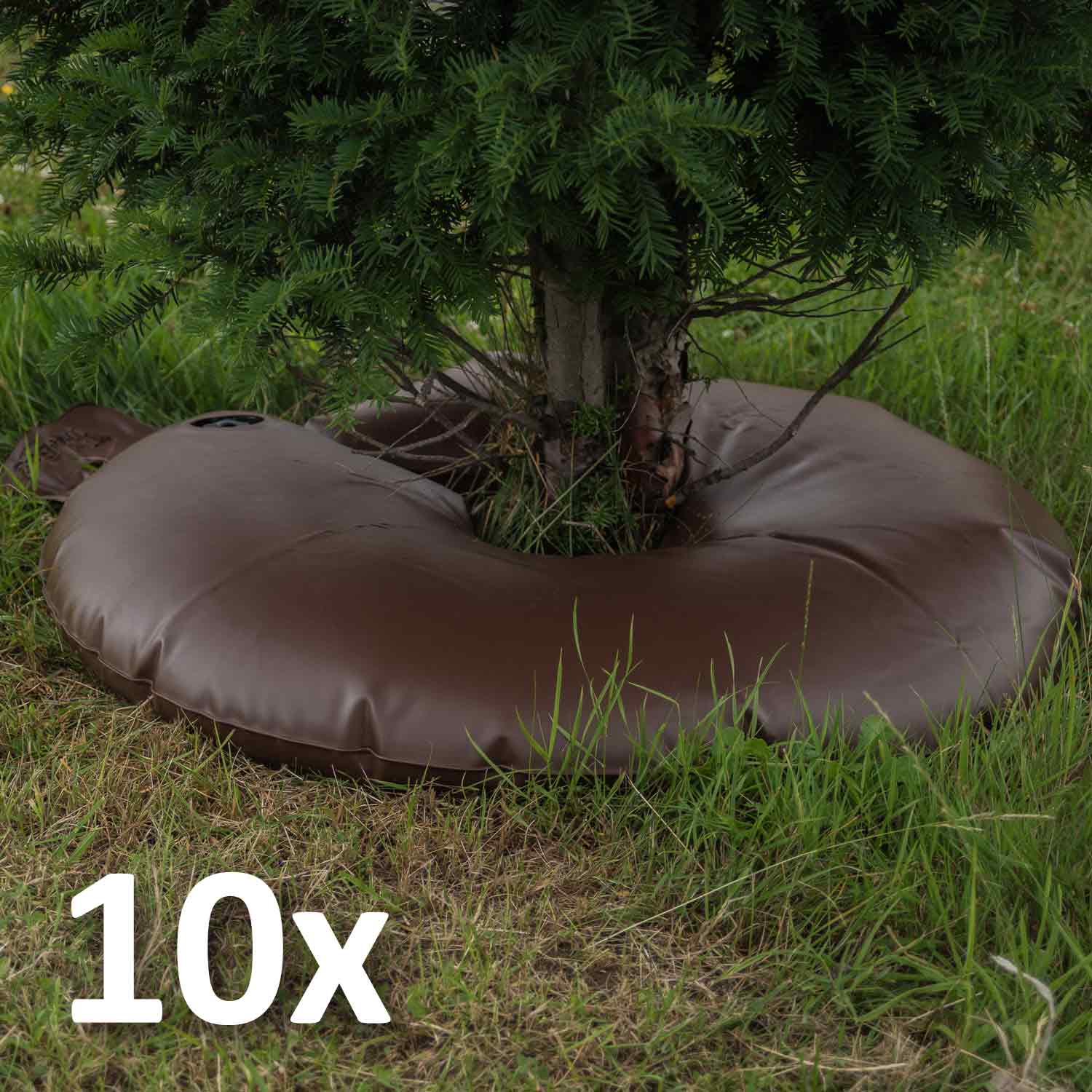 TreeBag Bewässerungsring für Bäume braun 10 Stück