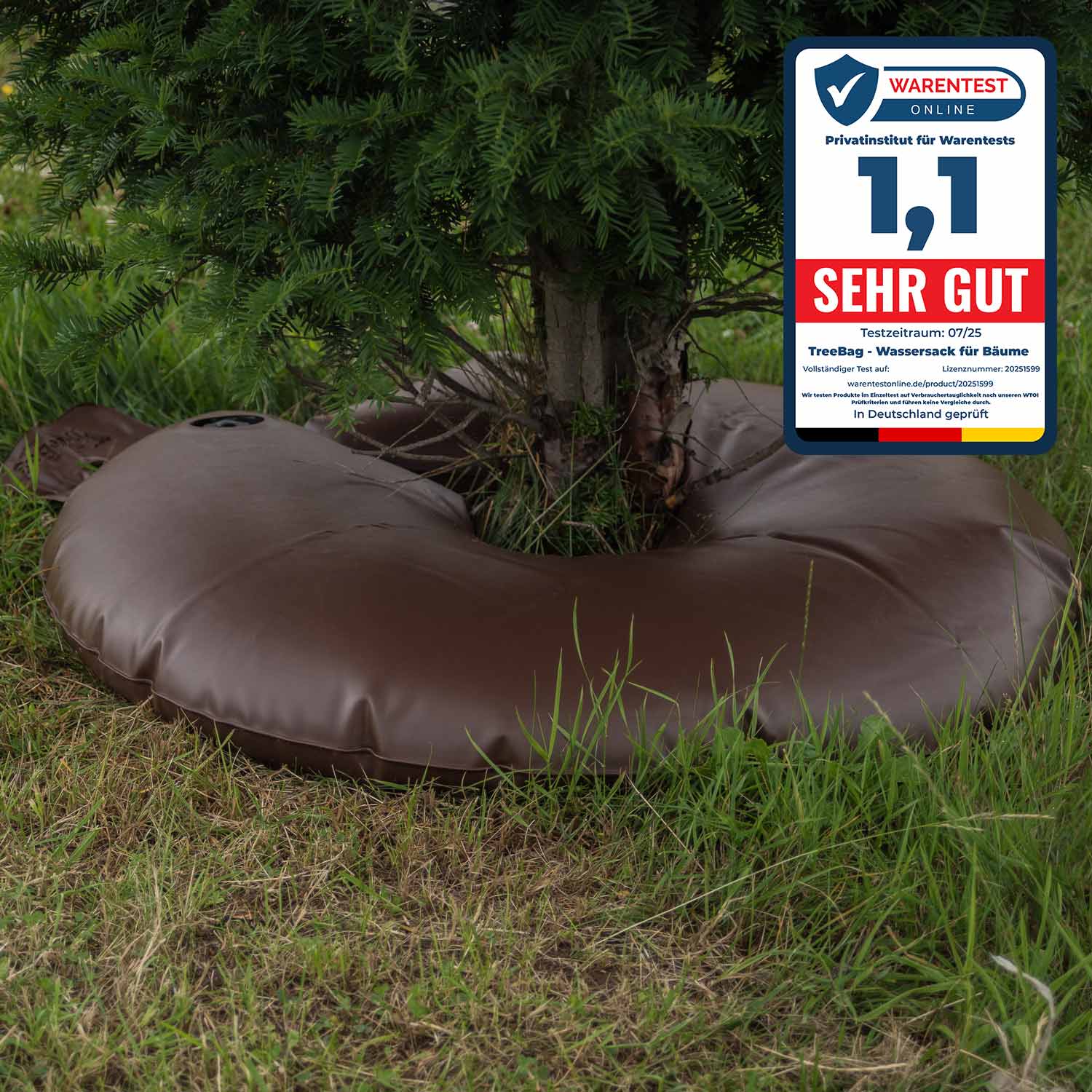 TreeBag Bewässerungsring für Bäume braun