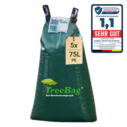 Treebag PE Bewässerungssack 75L Grün zur Baumbewässerung Produktbild 5 Stück