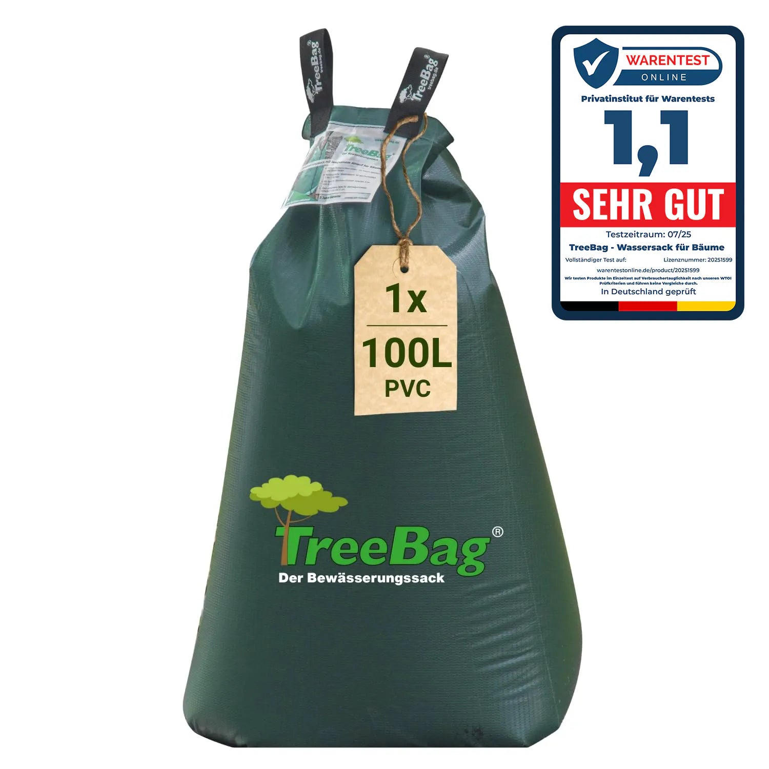 Treebag PVC XL Bewässerungssack 100L Grün zur Baumbewässerung Produktbild 1 Stück