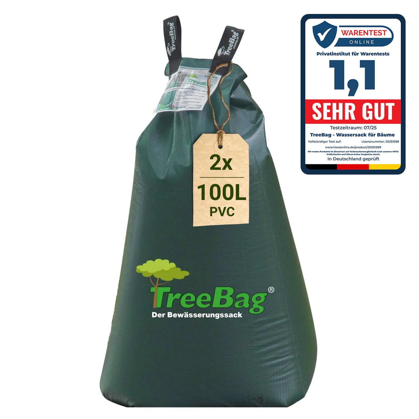 Treebag PVC XL Bewässerungssack 100L Grün zur Baumbewässerung Produktbild 2 Stück