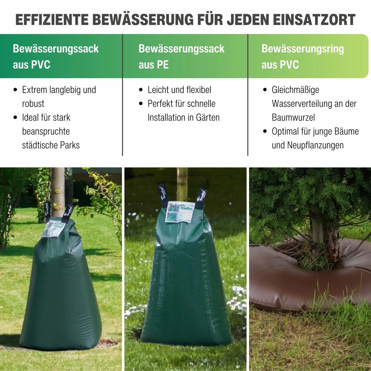 Treebag PE Bewässerungssack 75L Grün zur Baumbewässerung: Unsere Produkte