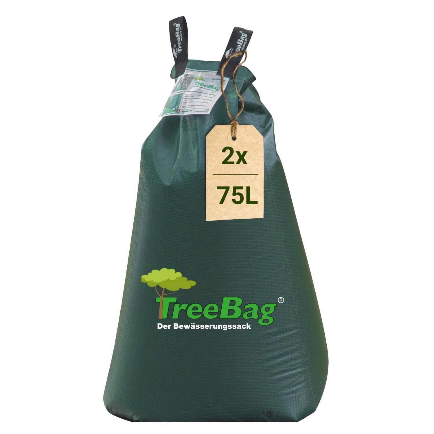 Treebag PVC Bewässerungssack 75L Grün zur Baumbewässerung Produktbild 2 Stück