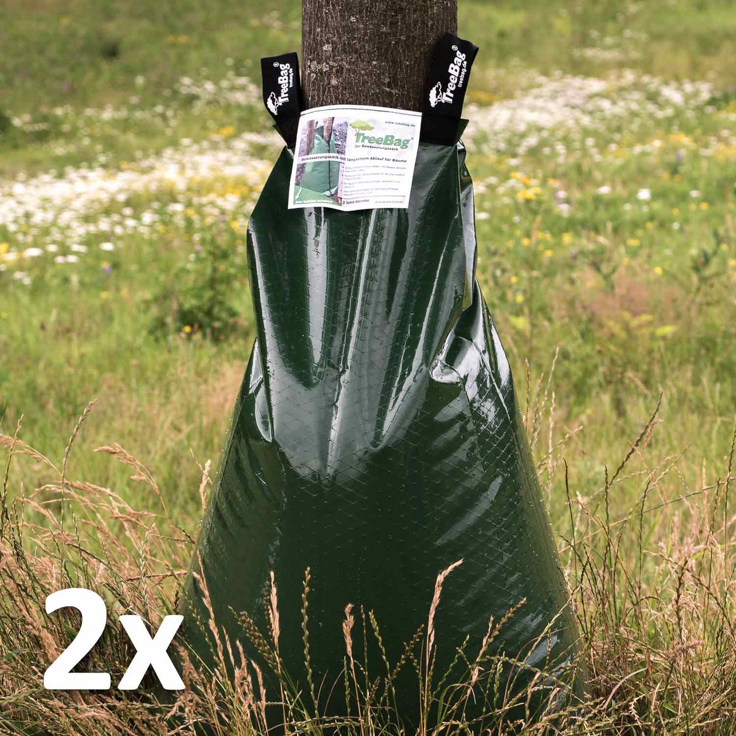 TreeBag PE Baum Bewässerungssack Grün 2 Stück